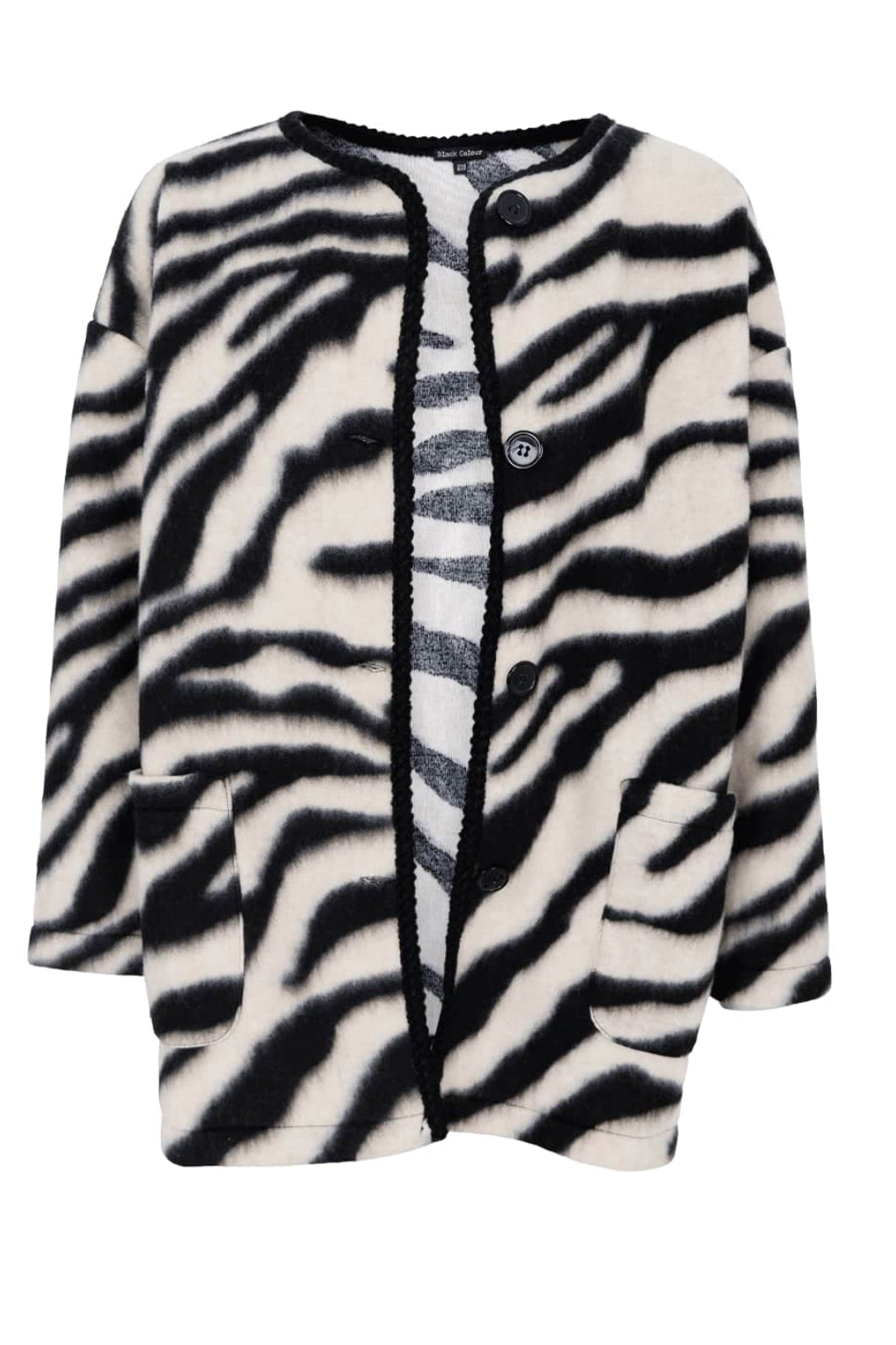 Black Colour - Bczeleste Fleece Jacket 40784 - Zebra