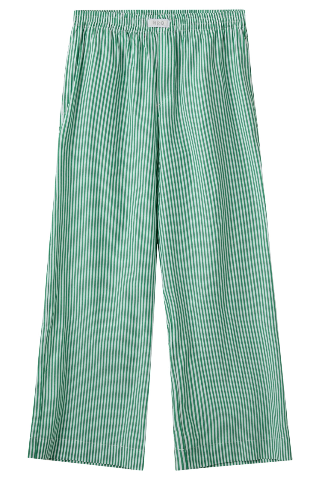 H2O - Rønne Essential Pajamas Pants 100166-1 - 7040 - Green/White