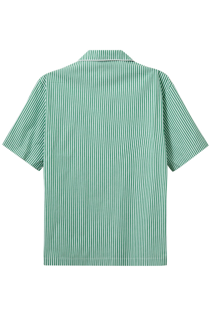 H2O - Rønne Essential Pajamas Shirt 101012 - 7040 - Green/White