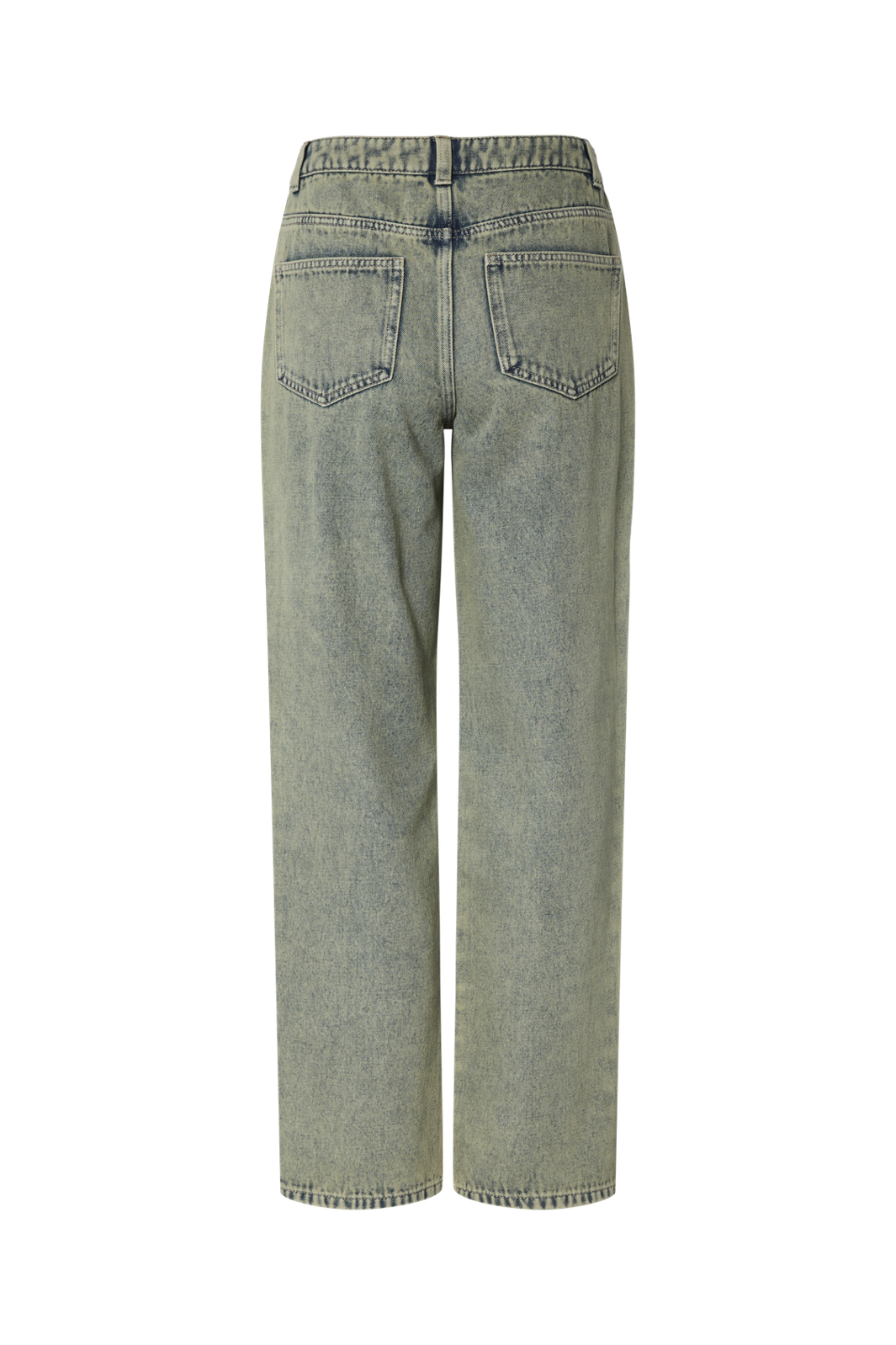 Pieces - Pcdria Straight Denim Pants - 4822815 Deep Lichen Green Washed