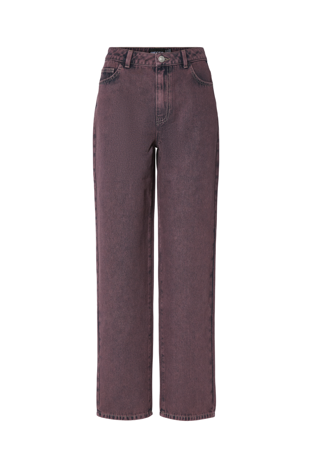 Pieces - Pcdria Straight Denim Pants - 4822816 Tawny Port Washed