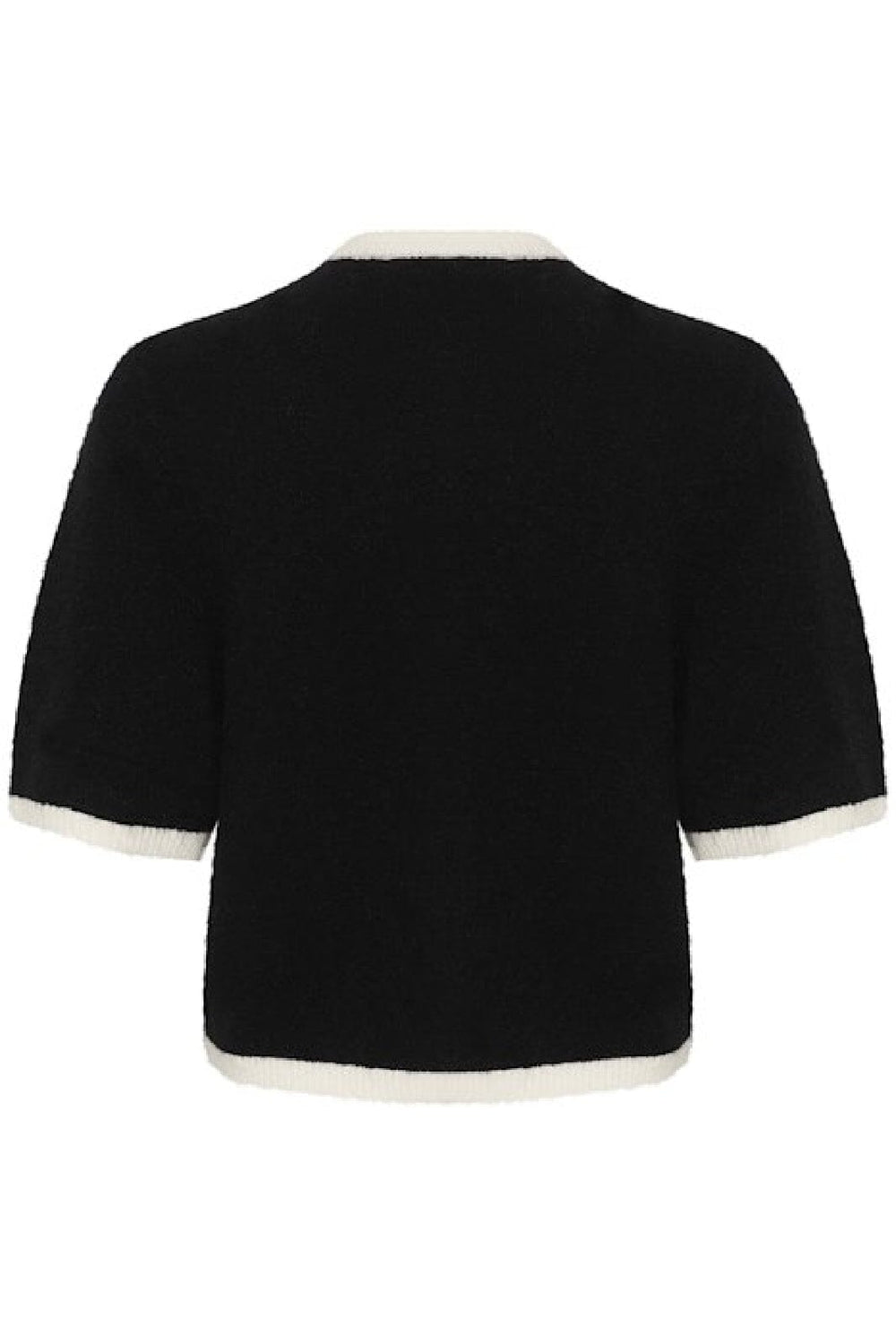 Gestuz - Gzalpha Contrast Cardigan - 107260 Black/Ivory Comb