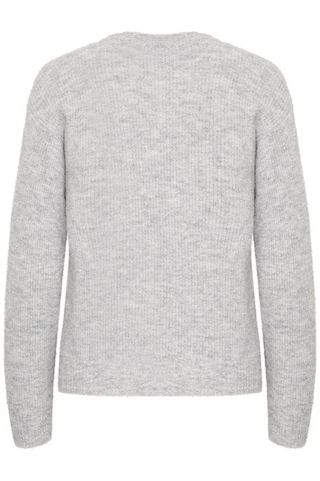 Ball - Bastacy Pullover 50405019 - 204054 - Medium Grey Melange Strikbluser 