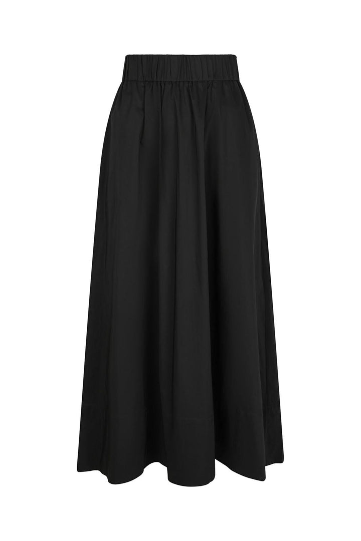 Neo Noir - Yara Long Poplin Skirt 163076 - 100 - Black