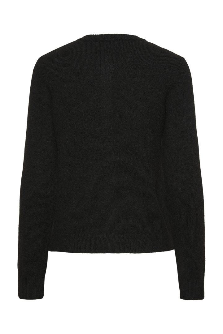 Pieces - Pcmalou Ls Knit Cardigan - 4635854 Black