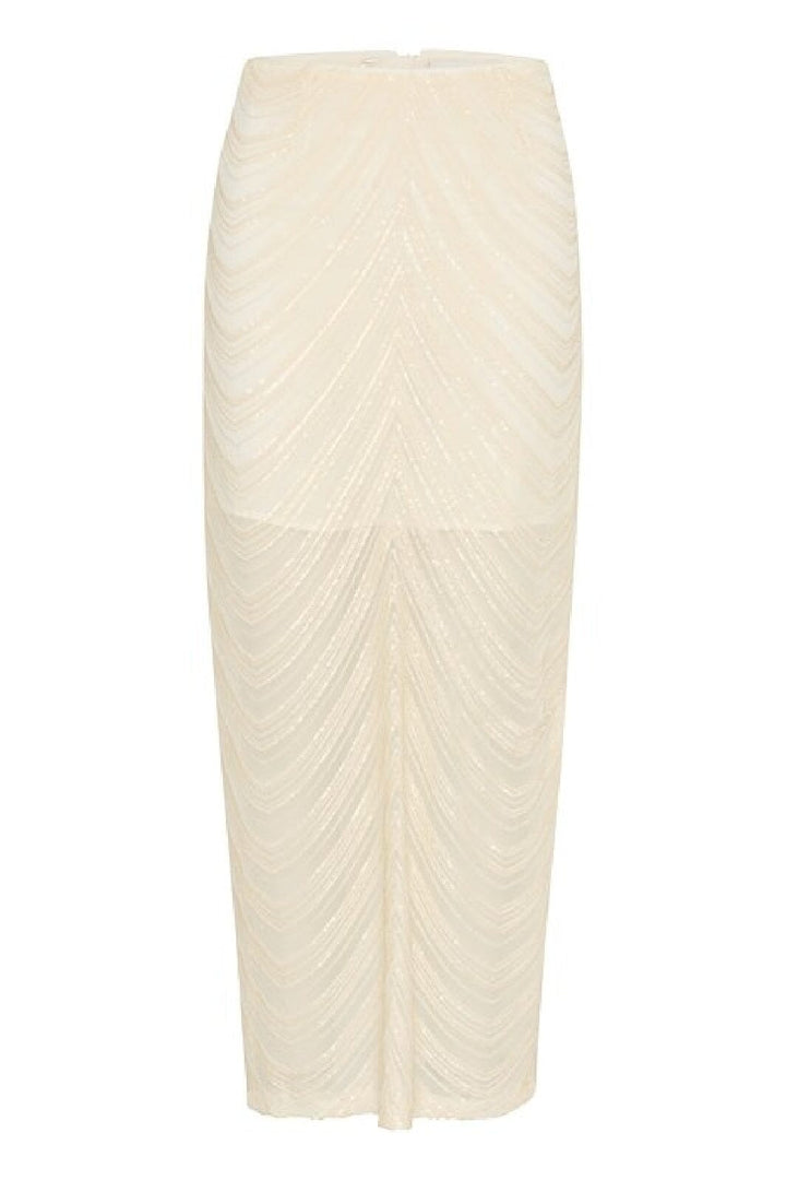 Gestuz - Gliragz Long Skirt - 107274 Butter Yellow Sequins