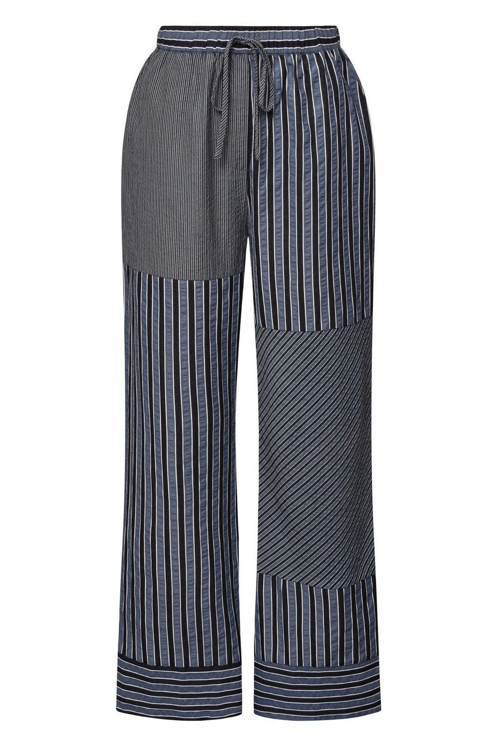 A-View - Mckenna Pants - 112 Blue/White Stribe Bukser 