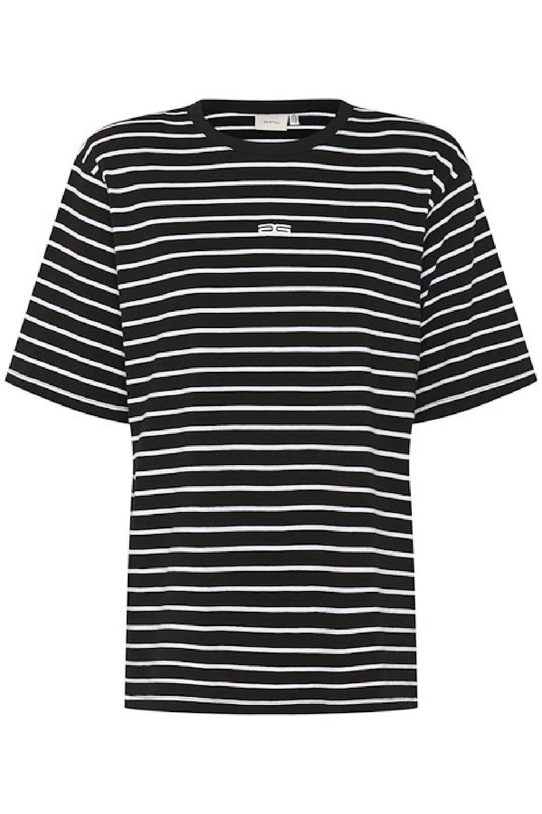 Gestuz - Samurillygz Striped Tee - 107312 Black White Stripe