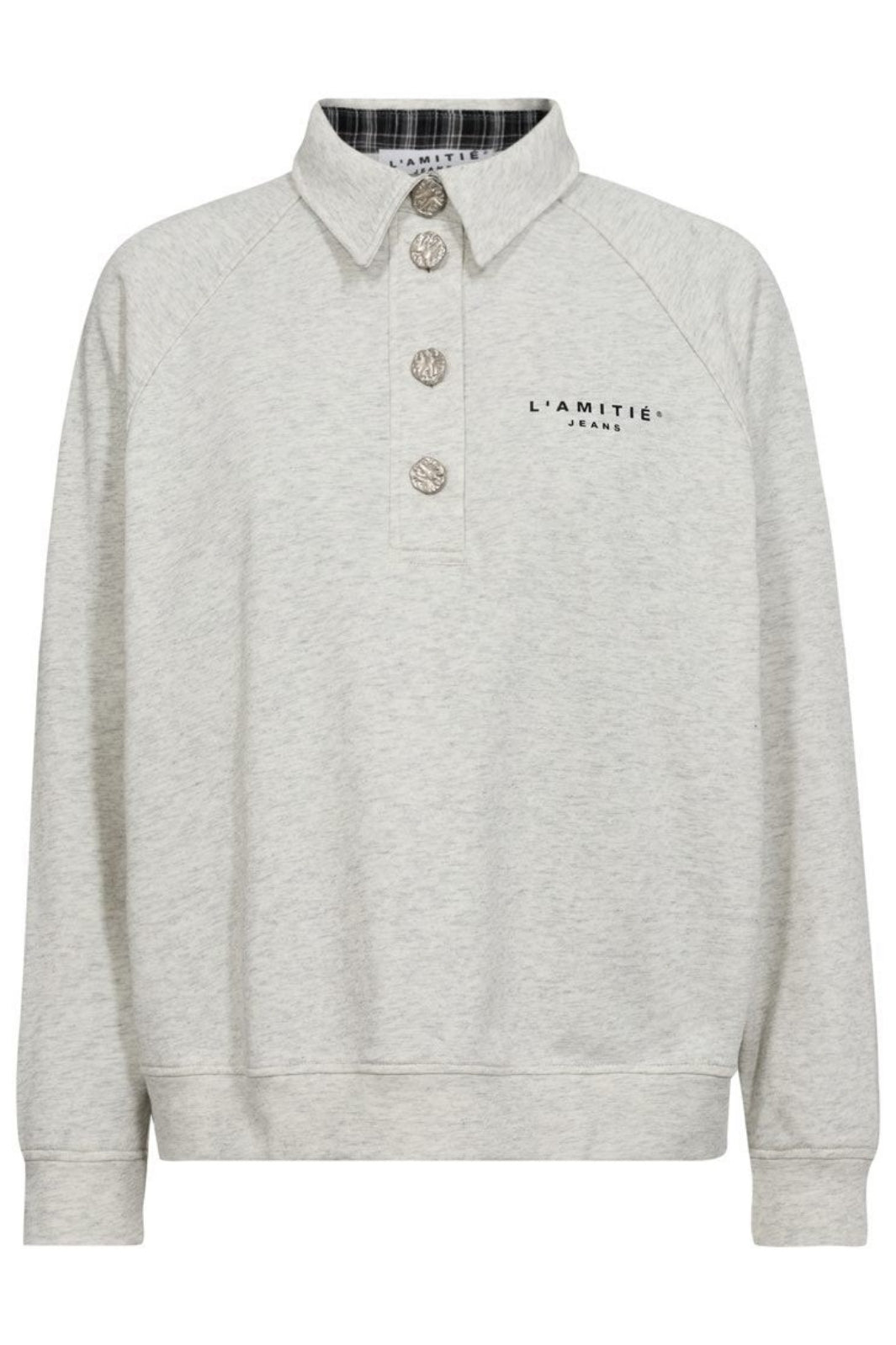 Haute L'Amitié - Polo Logo Sweat HL10034 - Pearl Melange