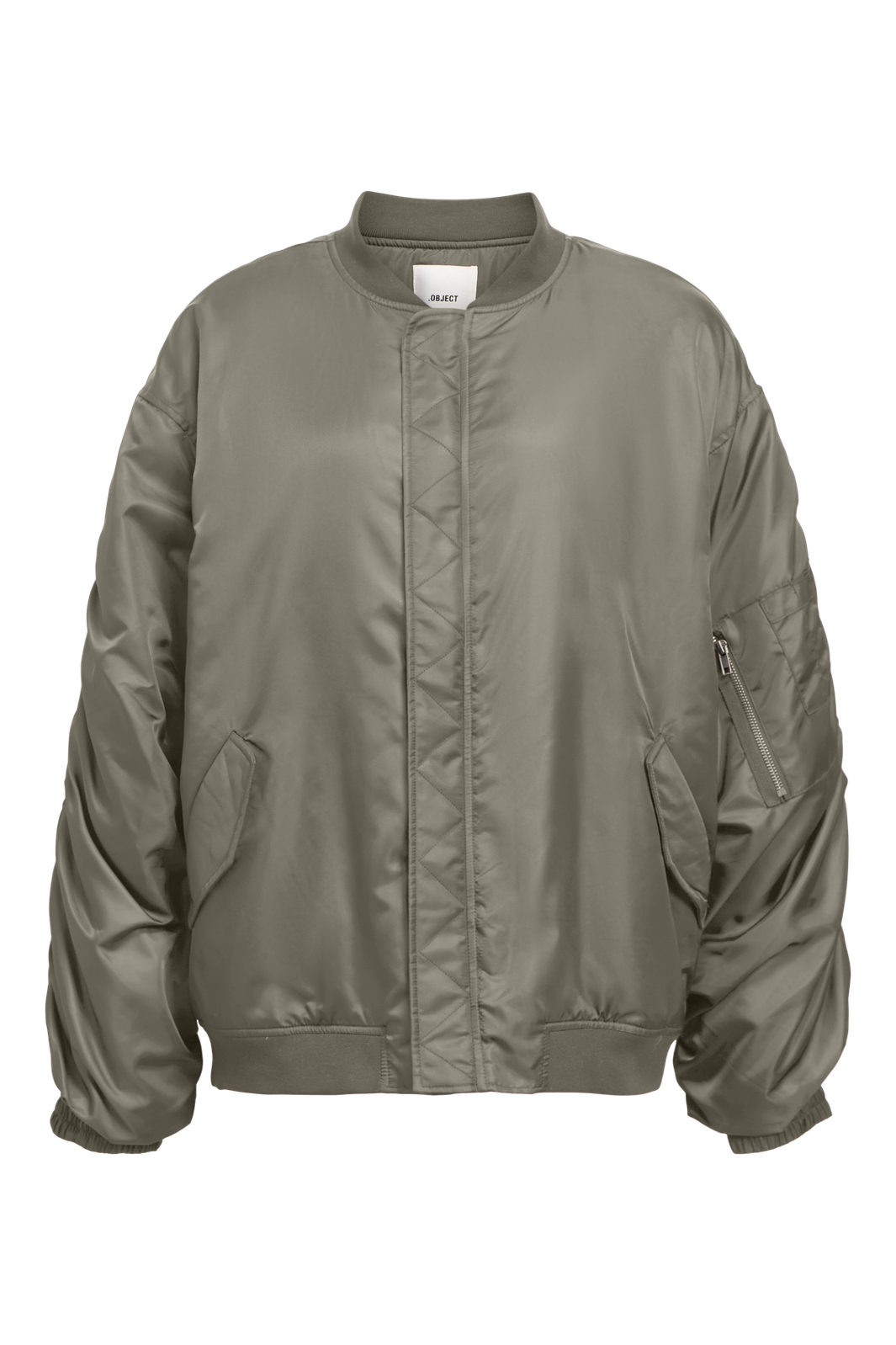 Object - Objmary Oversize Bomber Jacket - 4845791 Taupe Gray