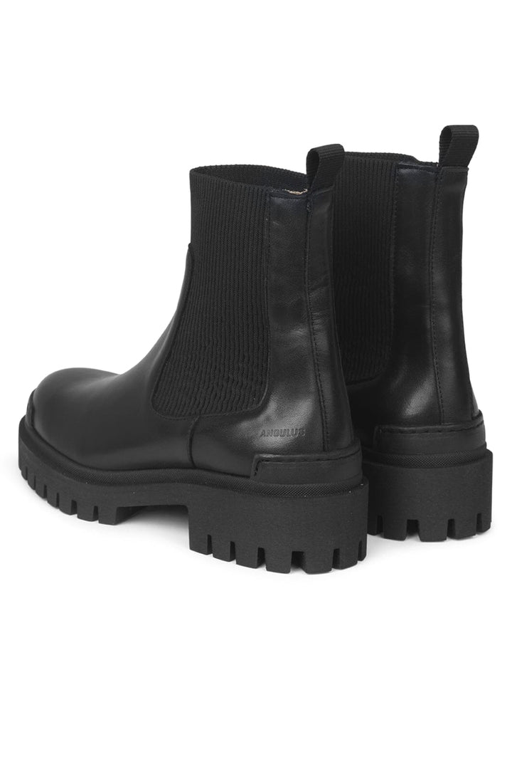 Angulus - Boot with elastic - 1604/019 Black/Black Støvler 