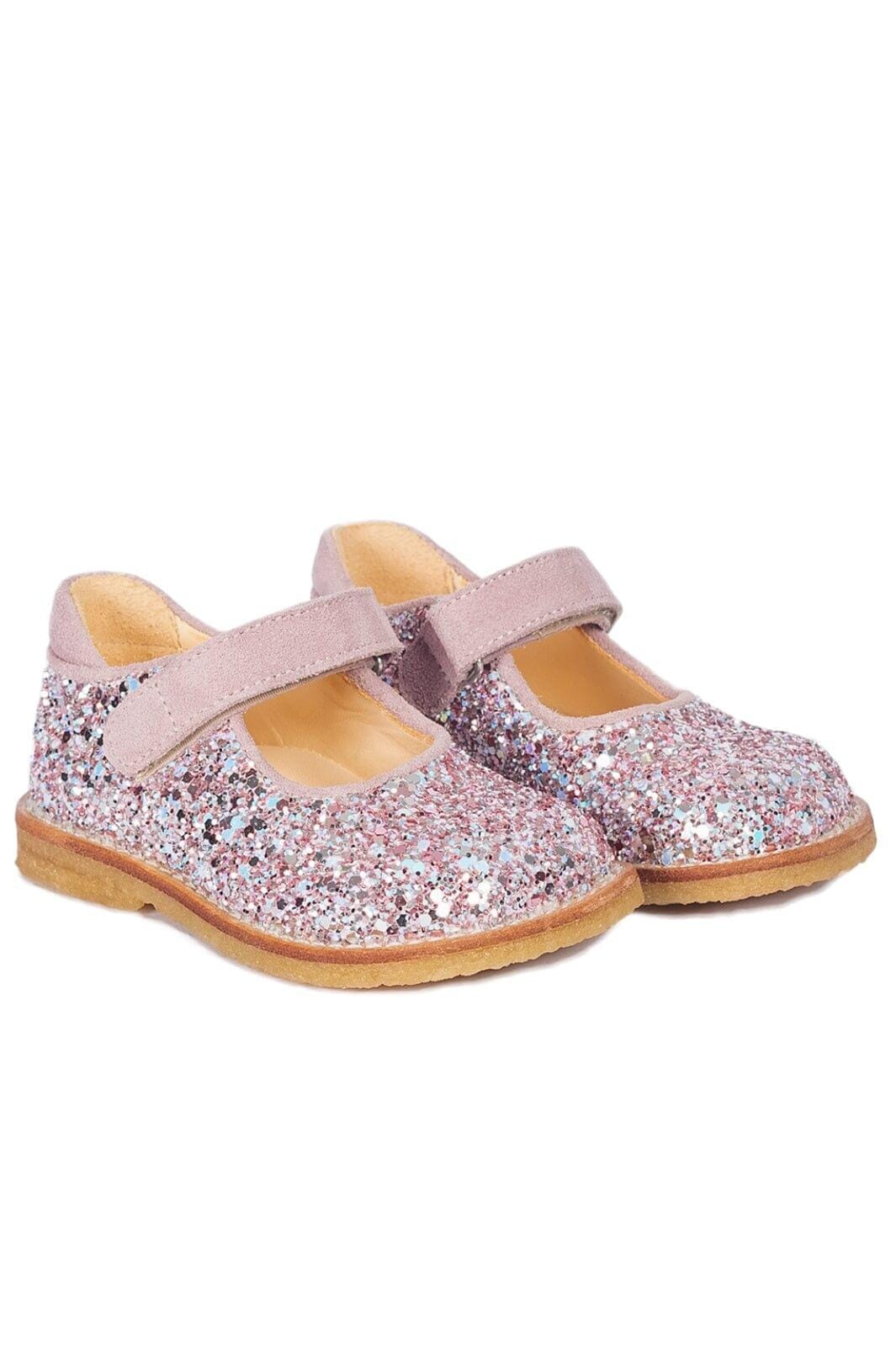 Angulus - Tullesko i funklende glitter - 3223/3294 Mauve/Mauve Glitter Sandaler 