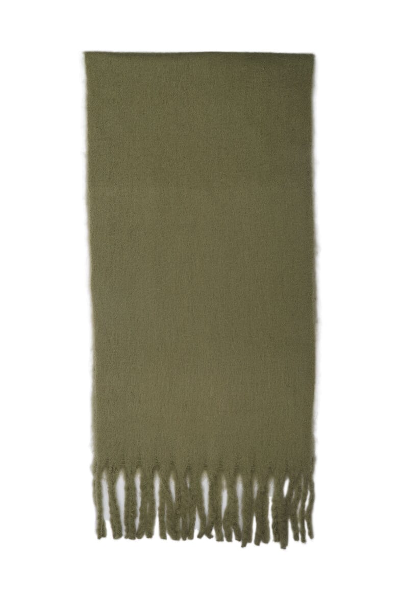 Anobel Copenhagen - Thick Plain Scarf E-71800 - Kaki Tørklæder 