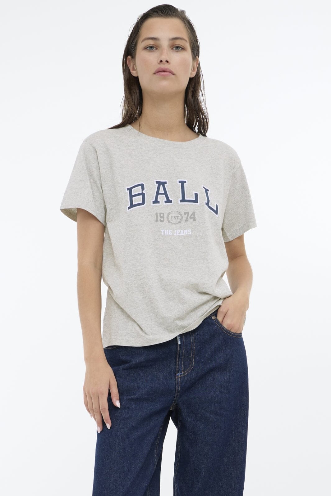 Ball - Basatino Tshirt 50405153 - 204054 Medium Grey Melange T-shirts 