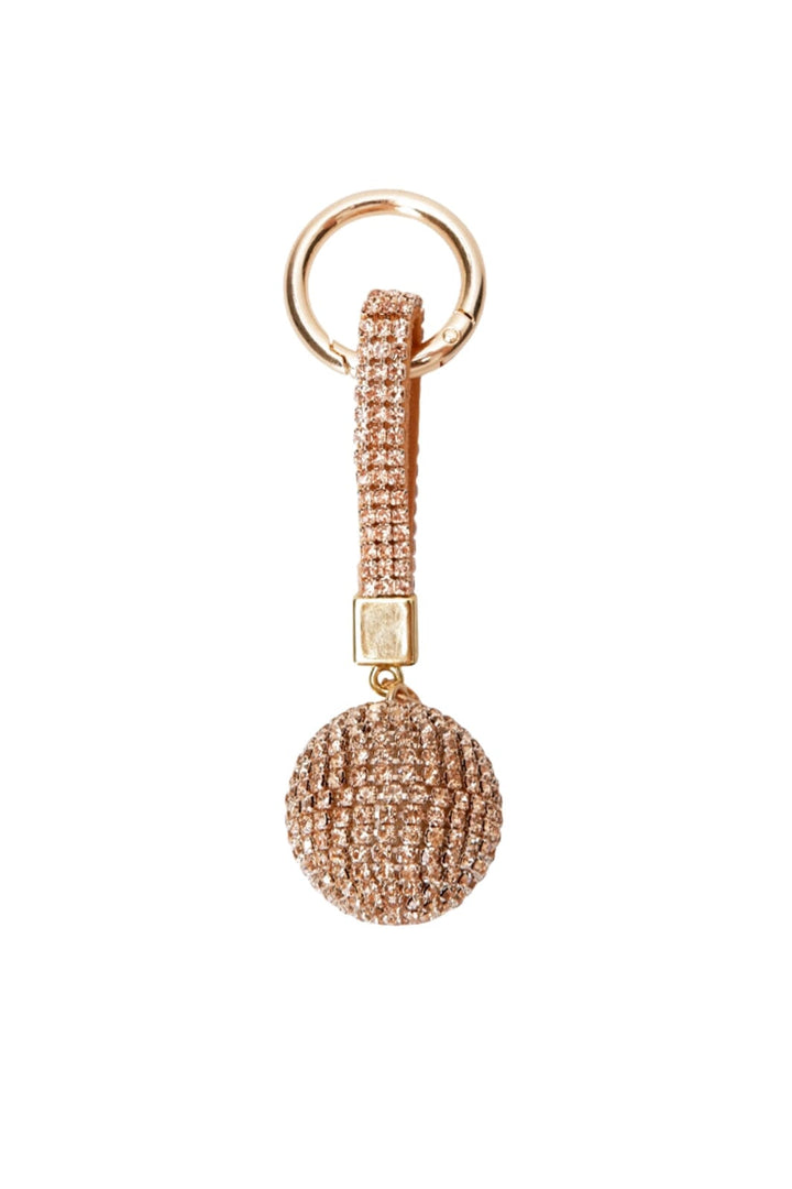 Black Colour - Bcball Rhinestone Keyhanger - Golden Accessories 