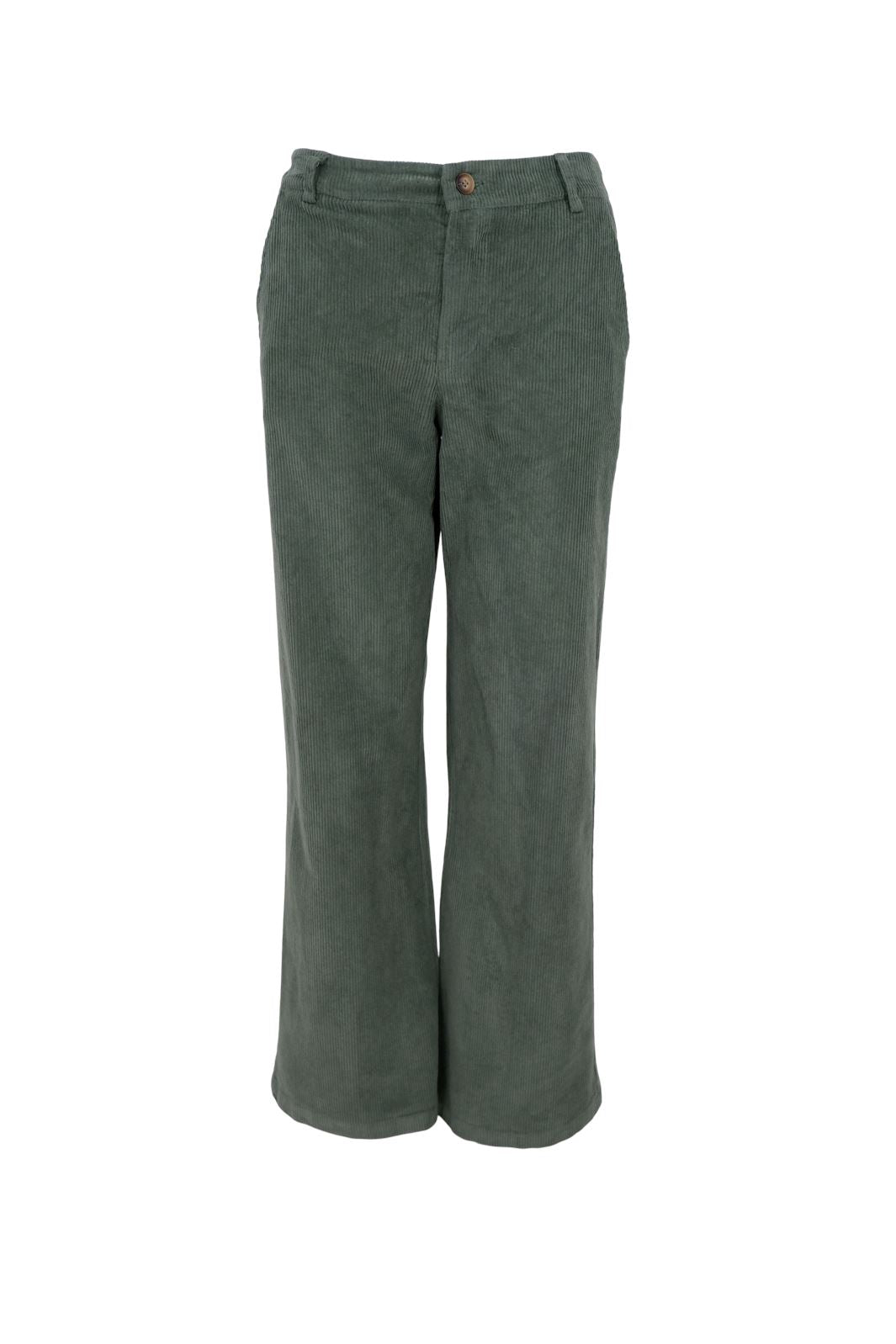 Black Colour - Bccora Corduroy Box Pant - Moss Green