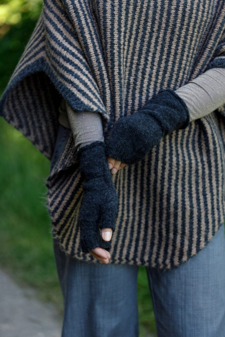 Black Colour - Bcdell Short Handwarmers - Dk. Grey Melange Handsker & vanter 