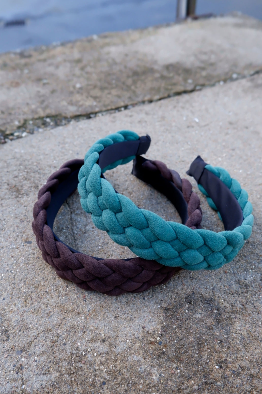 Black Colour - Bcwillow Suede Braided Headband - Dark Green Pandebånd 