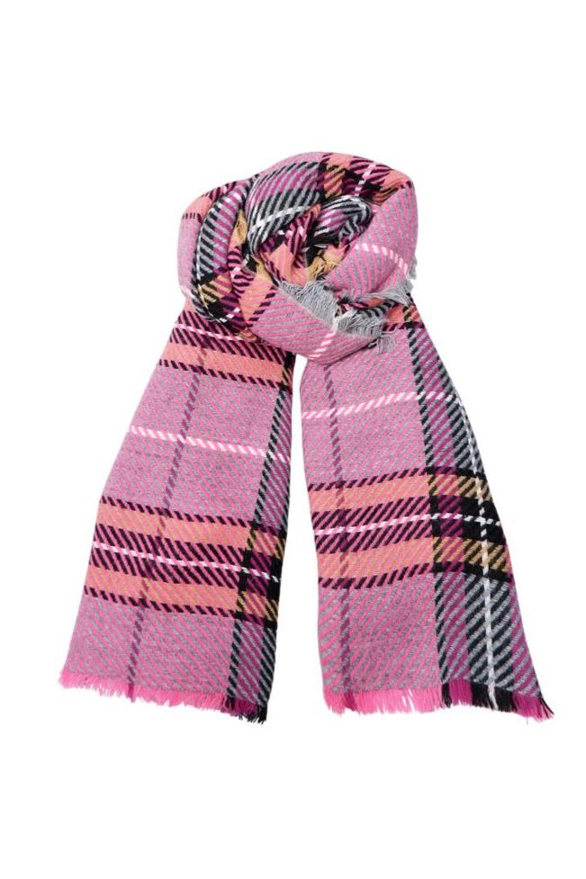 Black Colour - Bczilva Winter Scarf - Fuchsia