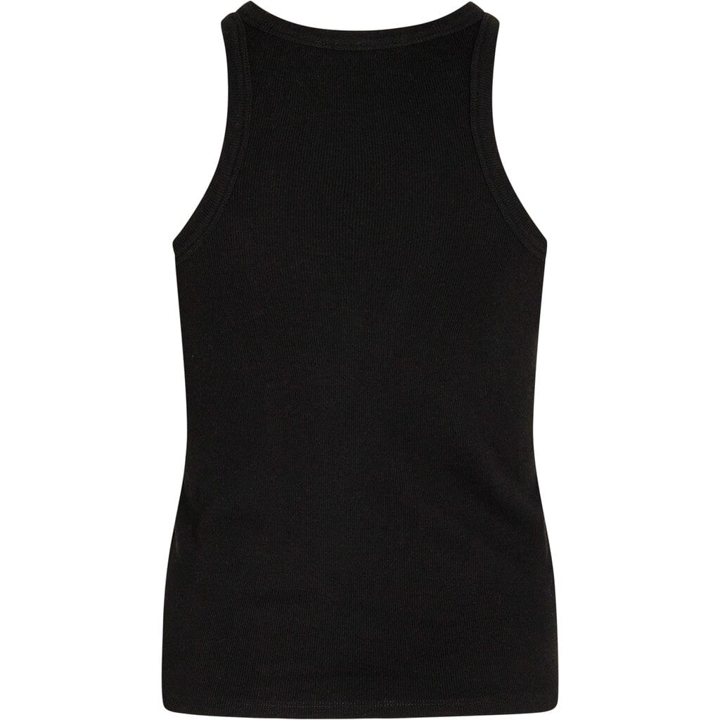 Bruuns Bazaar - KatyBB Rib Tank top - Black Toppe 