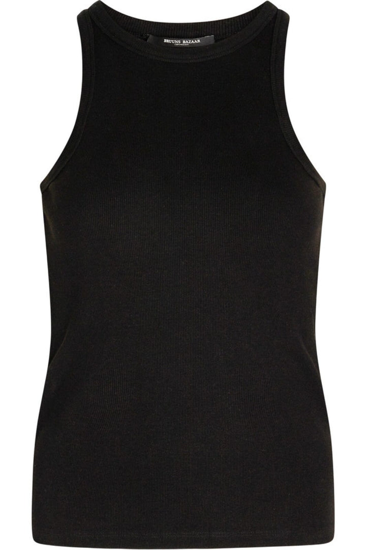 Bruuns Bazaar - KatyBB Rib Tank top - Black Toppe 