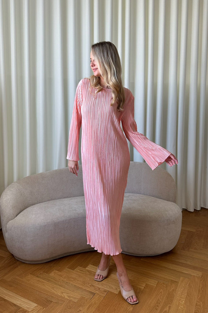 BYIC - Kellyic Long Plissé Dress - lp Light Pink Kjoler 