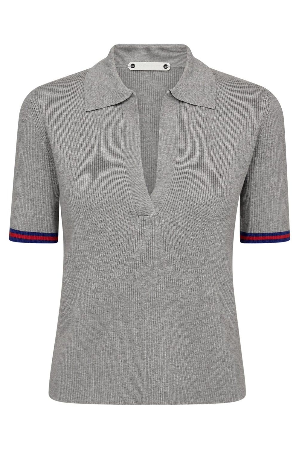 Co´Couture - Balincc Polo Knit Tee 32185 - 138 - Light Grey