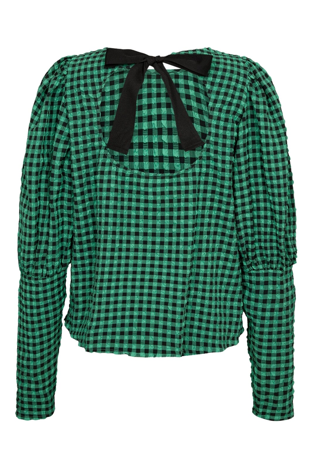 Co´couture - Calebcc Check Bow Blouse 35627 - 34 Green Skjorter 