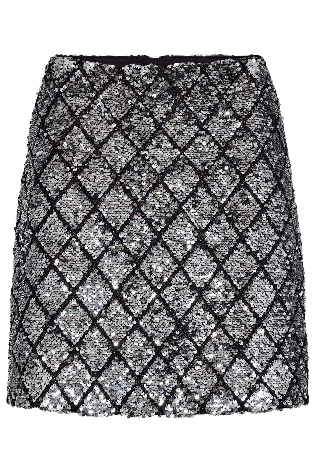 Co´couture - Cubiccc Sequin Mini Skirt 34172 - 930 Silver Nederdele 