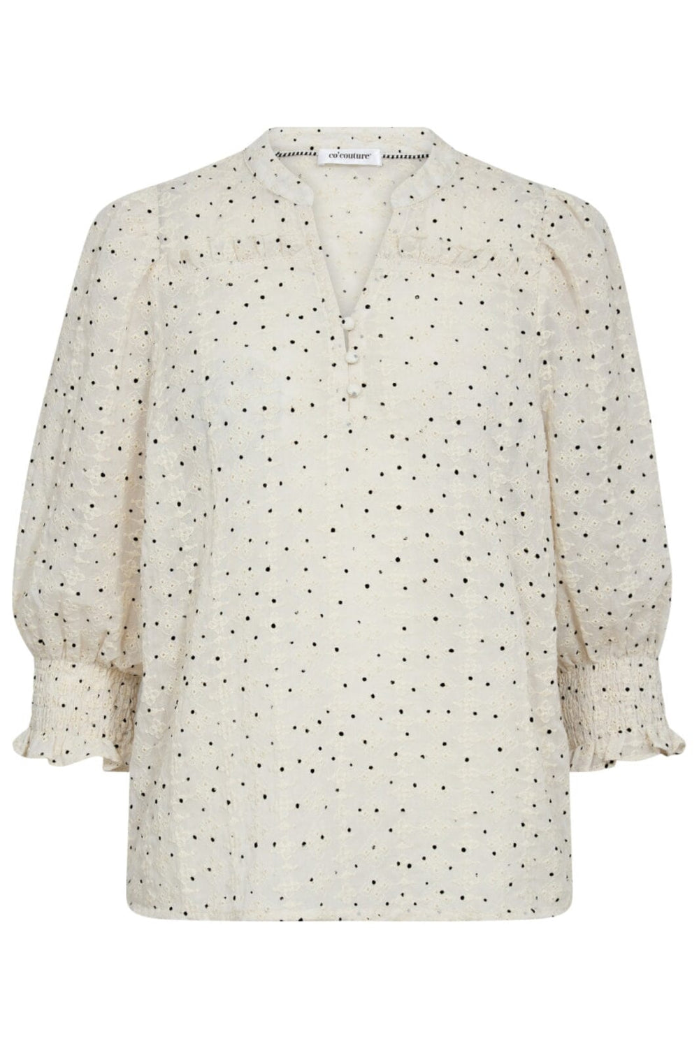 Co´couture - Evelyncc Mini Dot Ss Blouse 35544 - 11 Off White Skjorter 