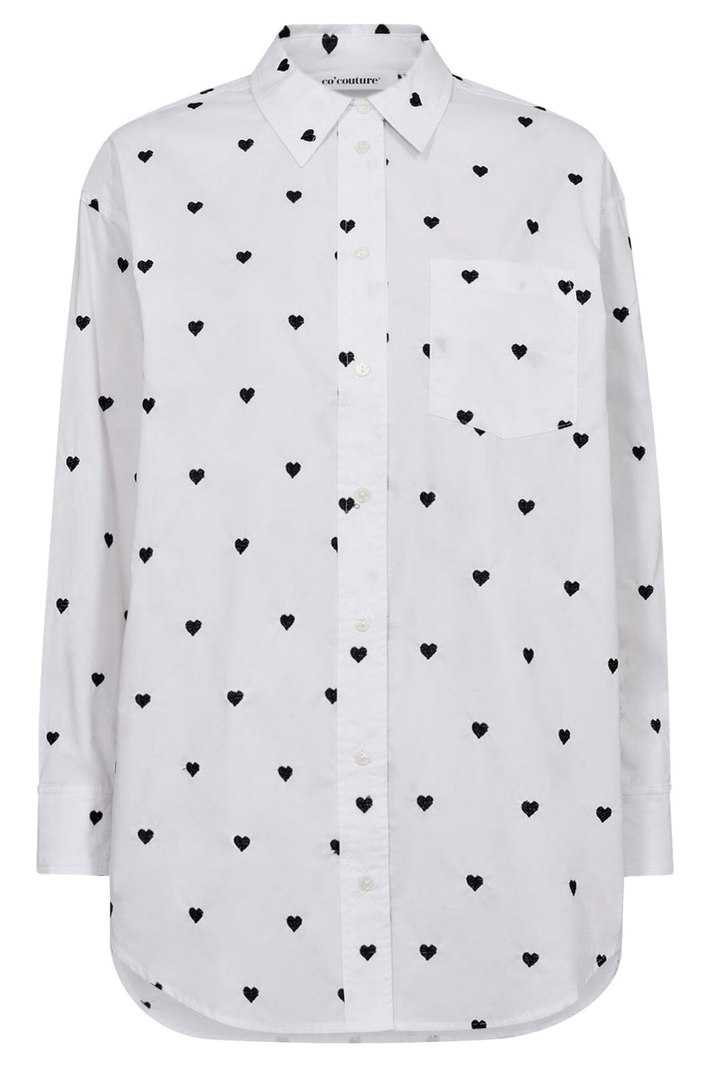 Co´couture - Heartcc Oversize Shirt 35520 - 4000 White Skjorter 