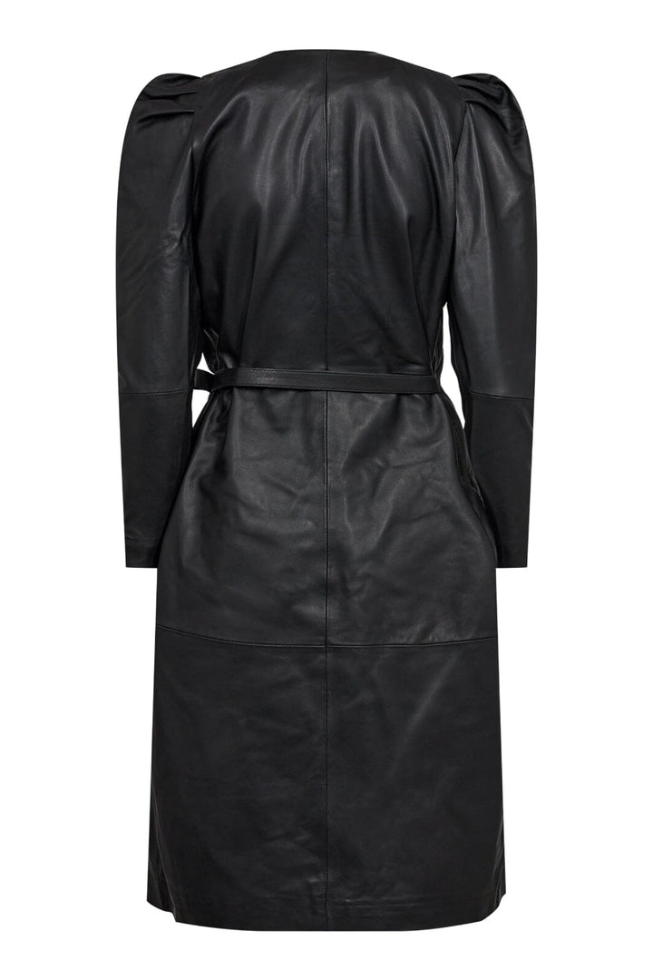 Co´couture - Phoebecc Leather Wrap Dress - 96 Black Kjoler 