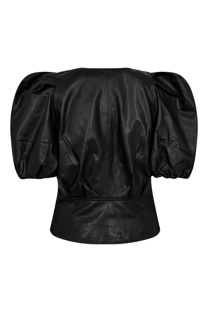 Co´couture - Phoebecc Ss Puff Blouse - 96 Black Bluser 