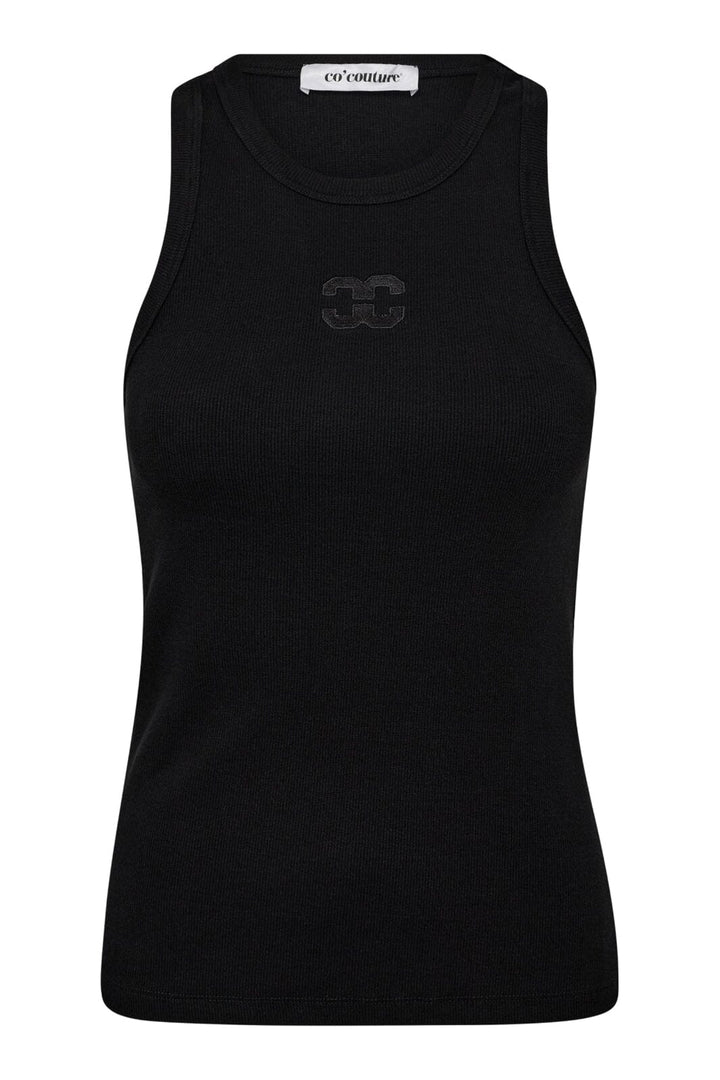 Co´Couture - Saharacc Embroidery Tank Top 33151 - 96 - Black