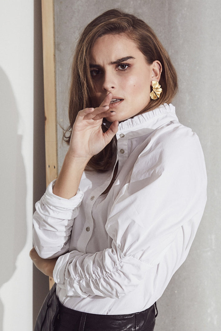 Co´couture - Sandy Poplin Puff Shirt - White Skjorter 