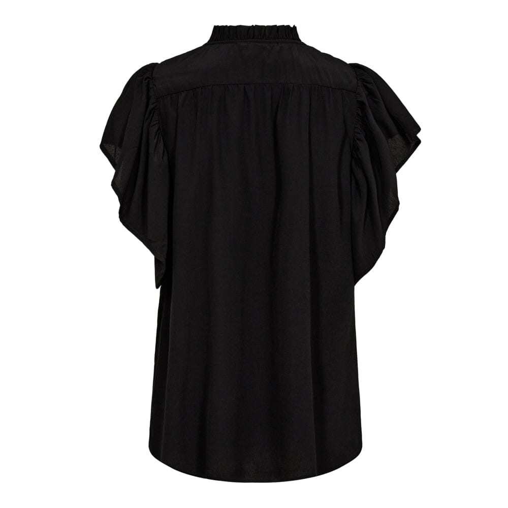 Co´couture - Toracc Frill Top 35478 - 96 Black Skjorter 