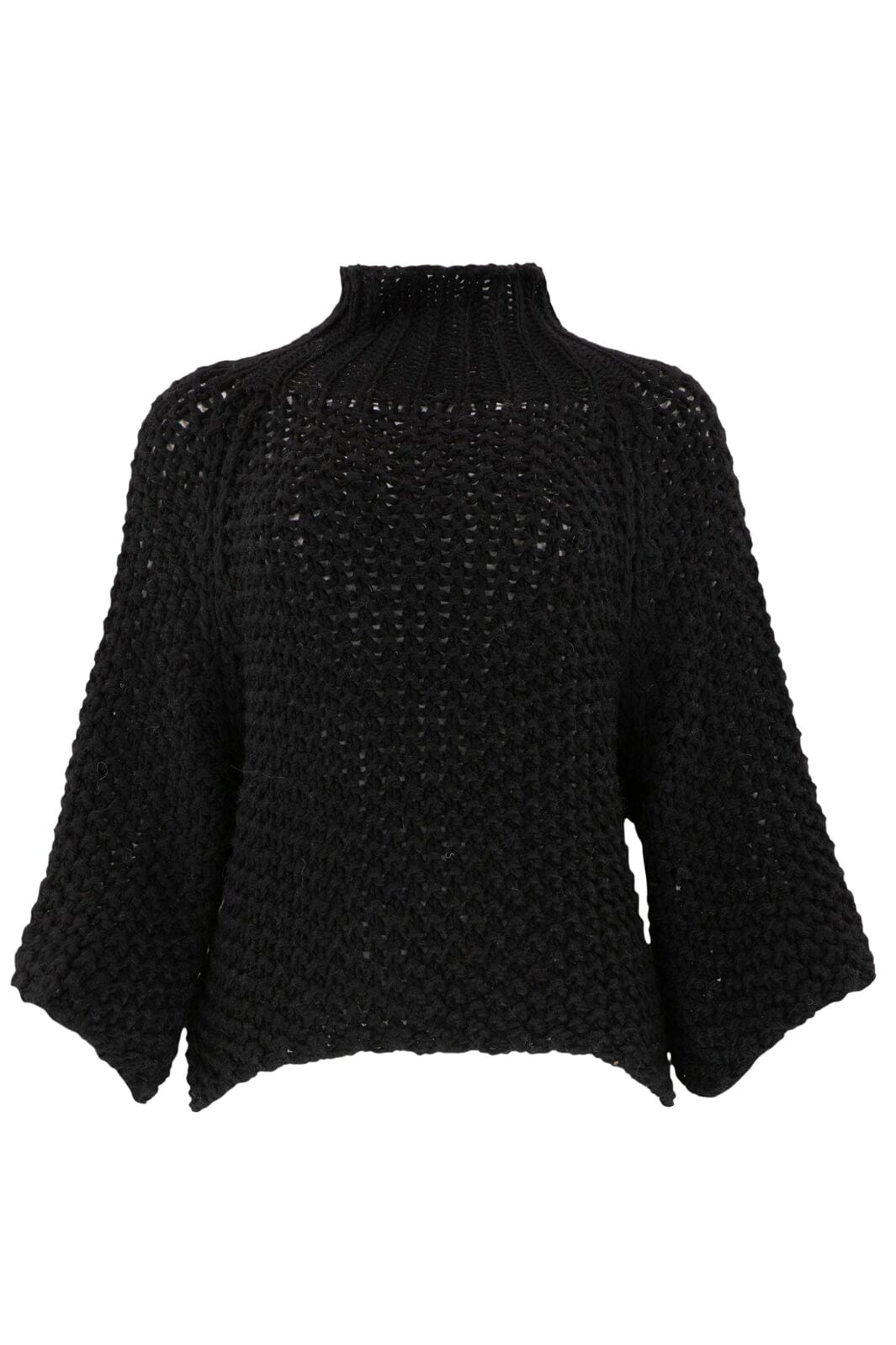 Continue - Annie Knit - 01 Black Strikbluser 