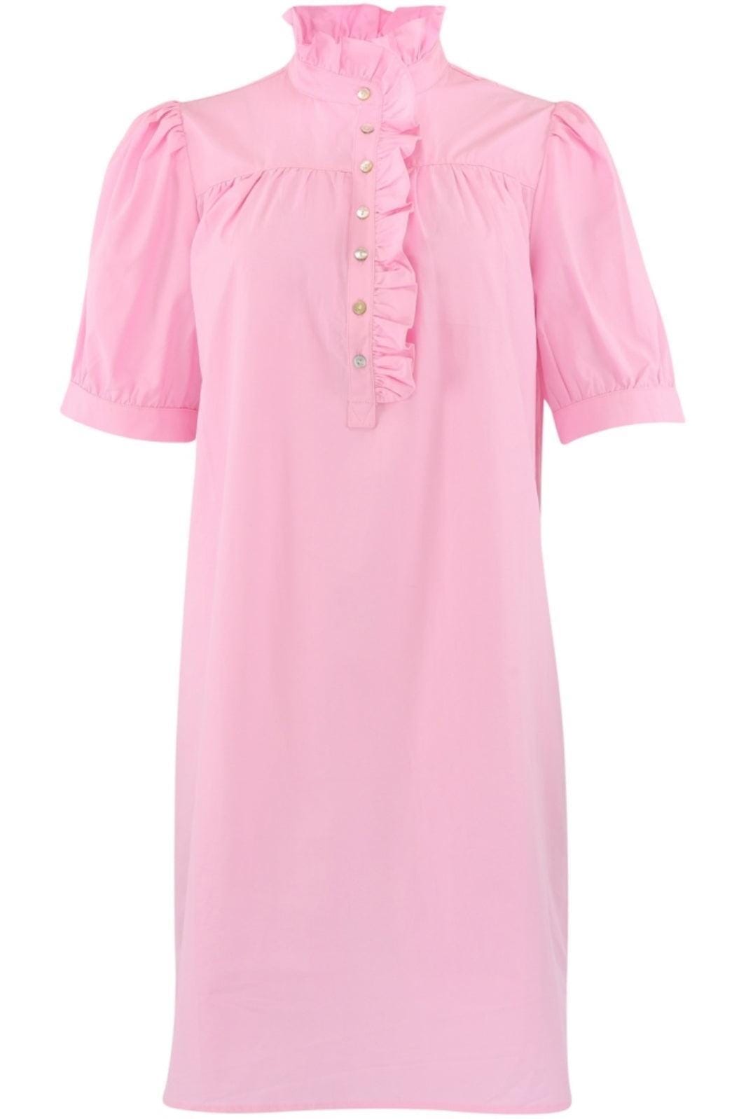 Continue - Ariana Poplin Dress Ss - 700 Pink Kjoler 