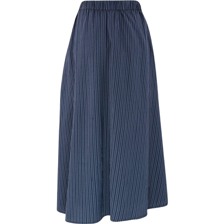 Continue - Harriet Skirt With Stripe - Navy Blue Stripe Nederdele 