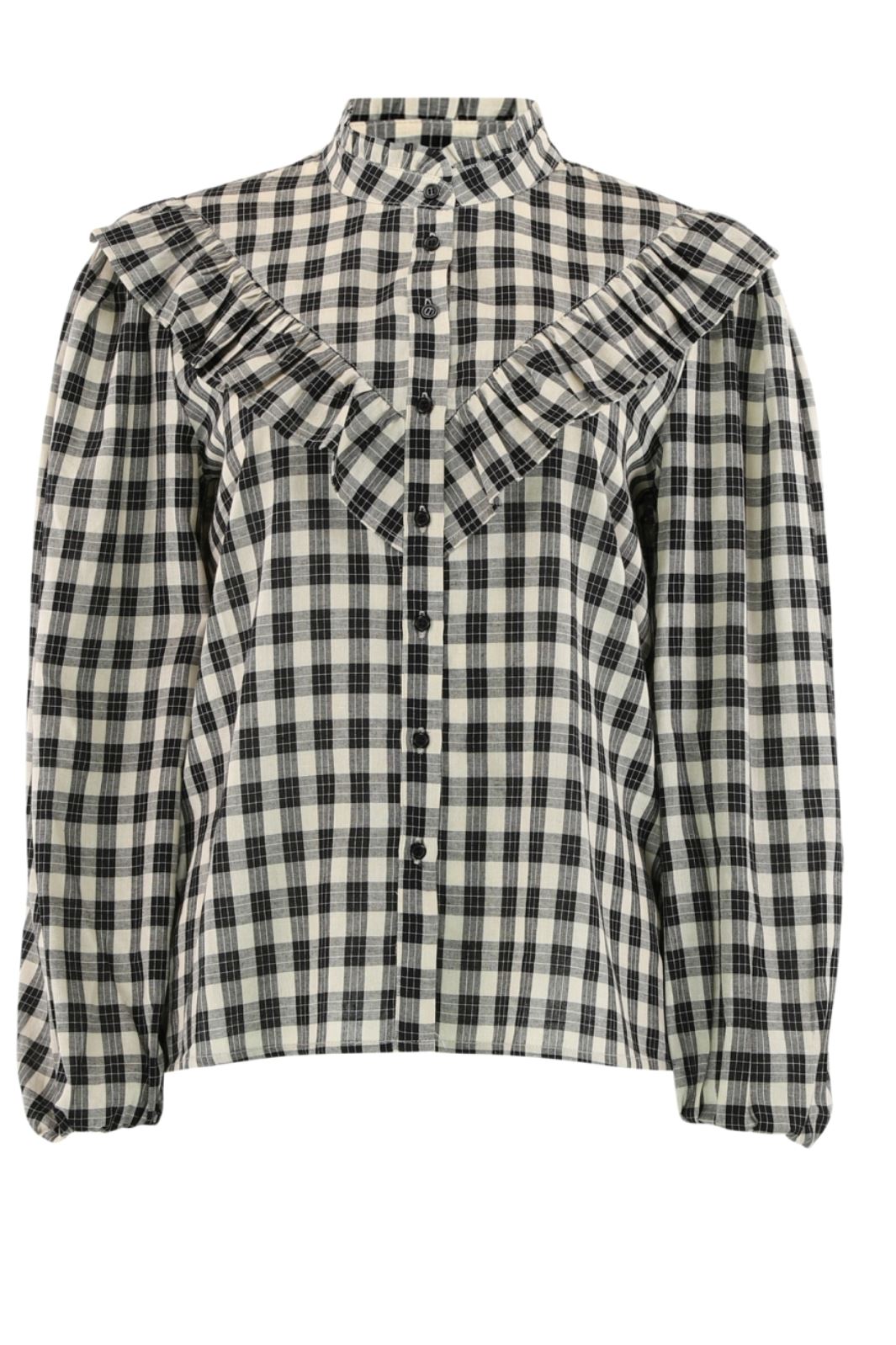 Continue - Heidi Check - Small Check Black Bluser 