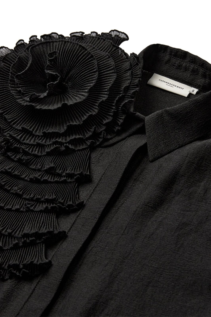 Copenhagen Muse - Cmbluebell-Frill-Shirt 205246 - Black Skjorter 