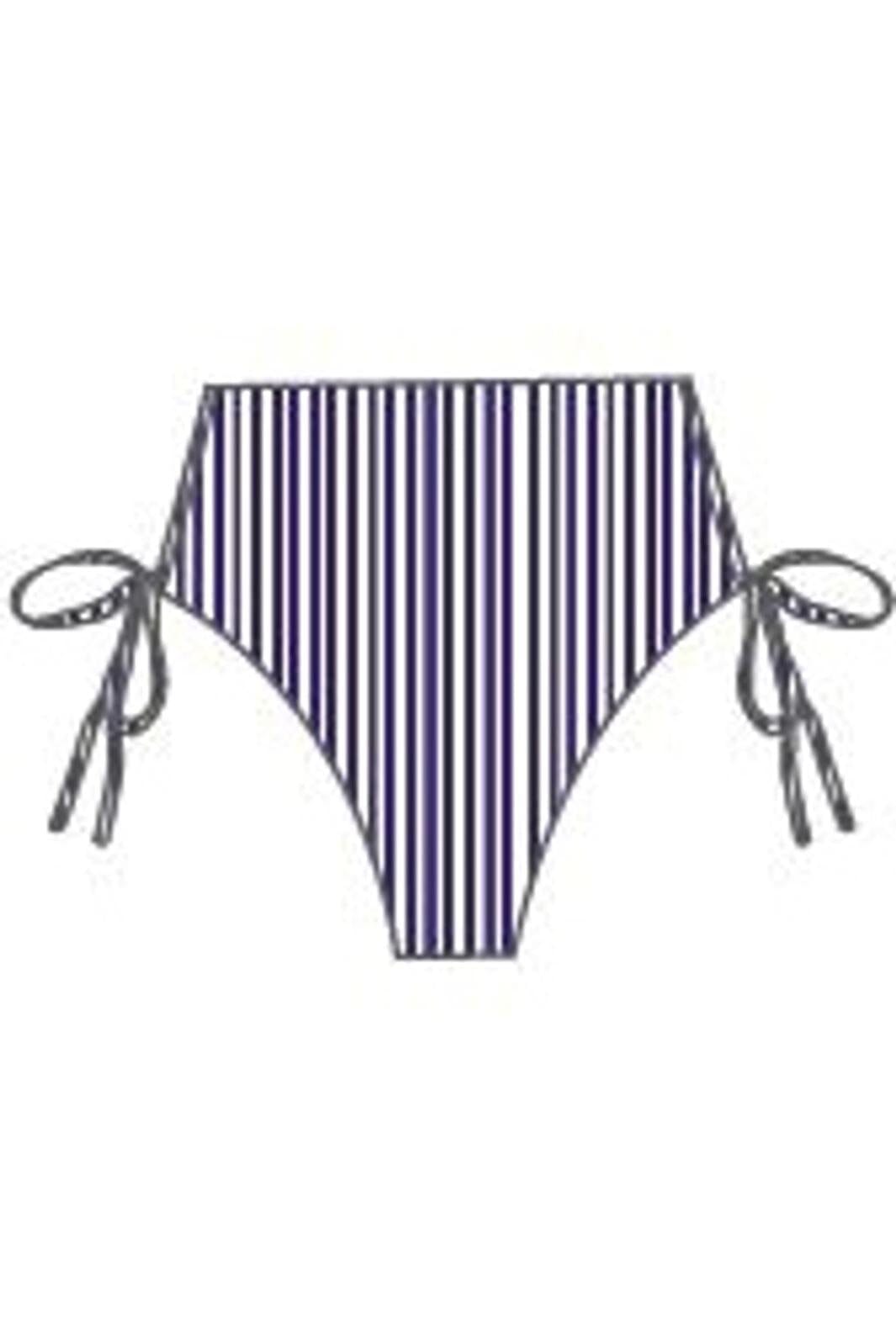 Cras - Hilda Bikini Bottom C451 - 8101 - 8101 Pinstripe Blue