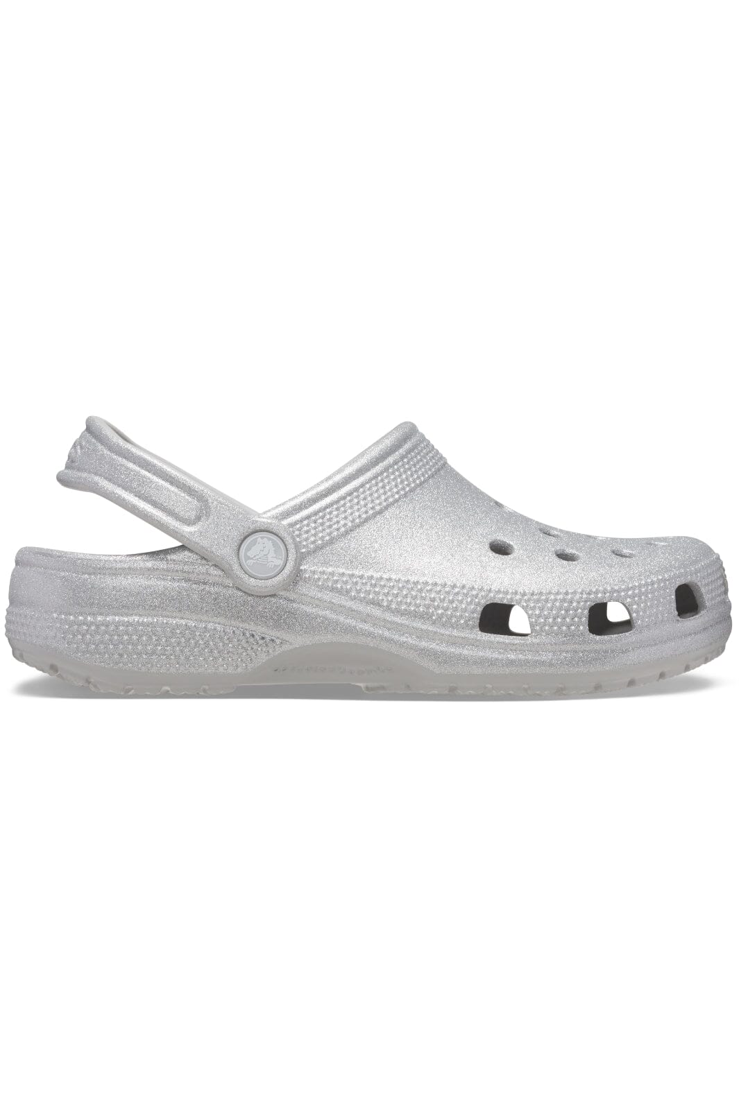 Crocs - Classic Glitter Clog Silglt - Silver Glitter Sandaler 