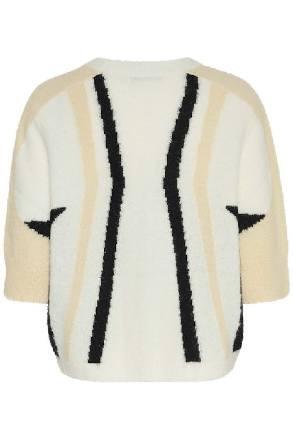 Gestuz - Gzalpha Cardigan - 107486 Ivory/Butter Yellow/Black