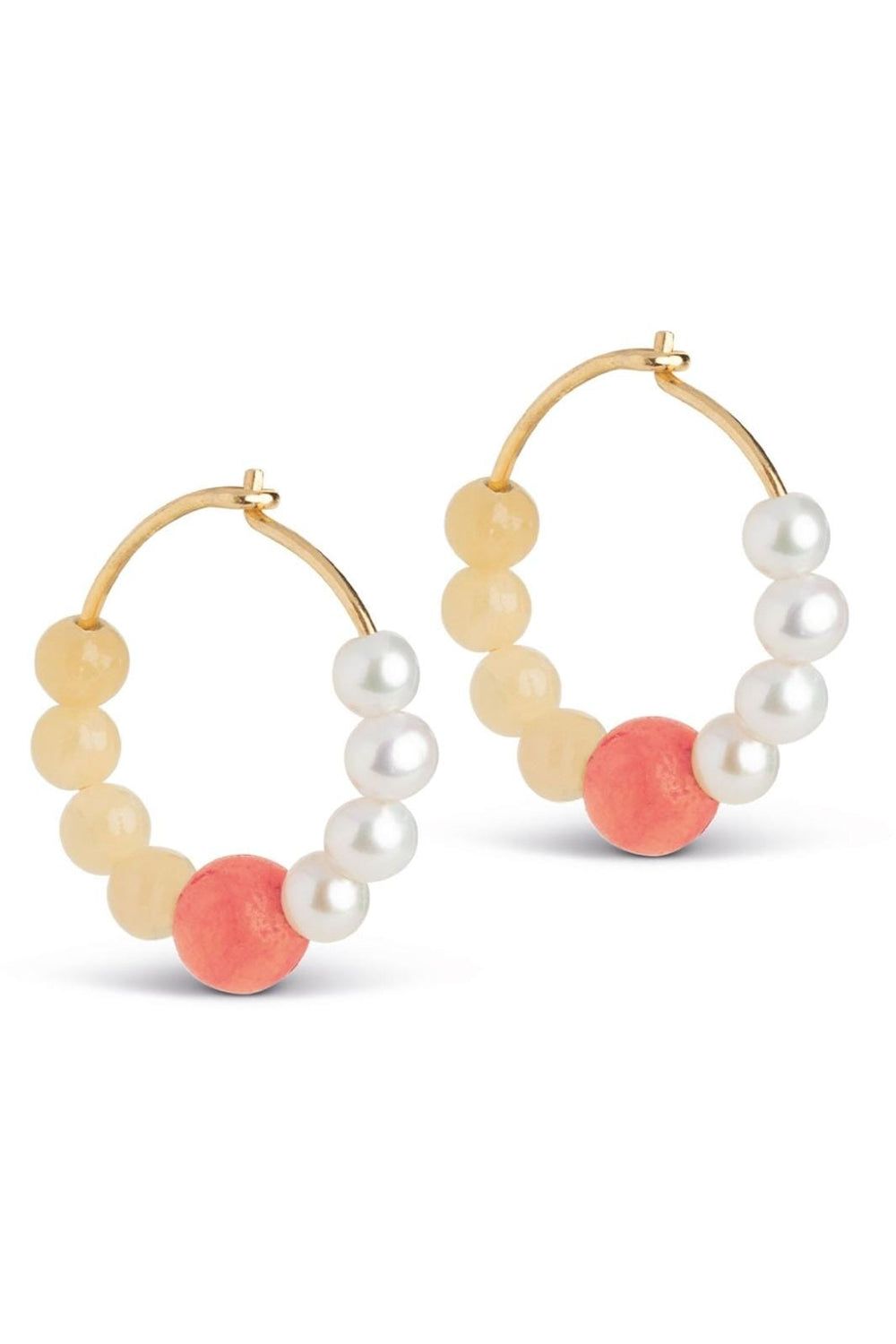 Enamel Copenhagen - Hoops, Kalea - Pearls, Orange And Light Yellow