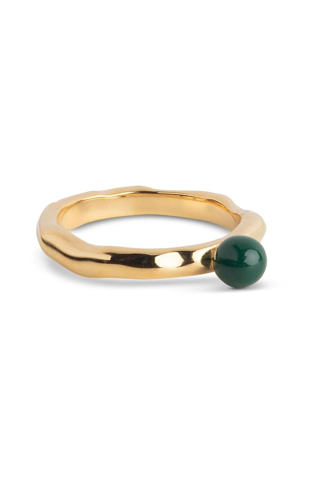 Enamel Copenhagen - Ring, Ariel R93G - Petrol Green