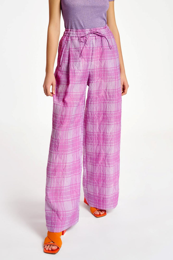 Essentiel Antwerp - Donuts Wide Leg Pants - Combo1 Lilac Wine Bukser 