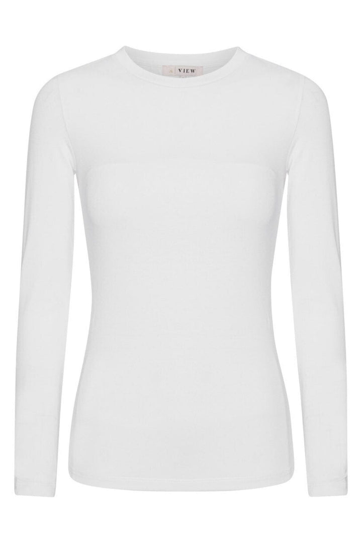 Forudbestilling - A-VIEW - Stabil Top L/S - 000 White Bluser 