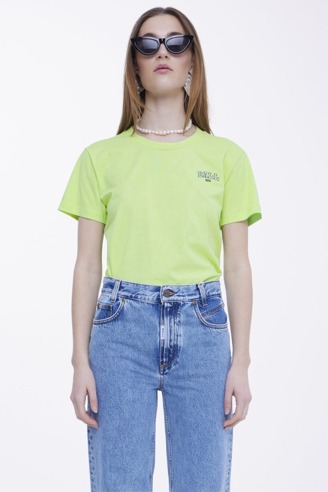 Forudbestilling - Ball - T. Little Womans T-Shirt - 140452 Lime T-shirts 