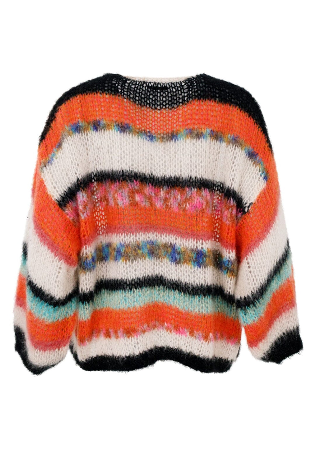 Forudbestilling - Black Colour - Bcadria Multi Striped Cardigan - Orange Multi Cardigans 